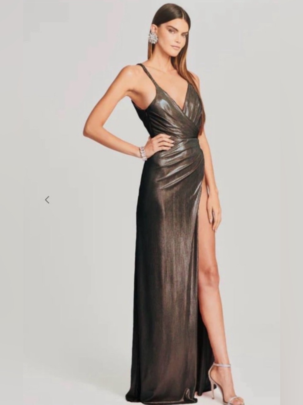 Retrofete Yesi Dress Size XL in Metallica Bronze